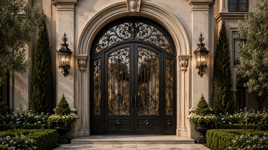 Cast Aluminum & Wrought Iron Doors AI Photo 3