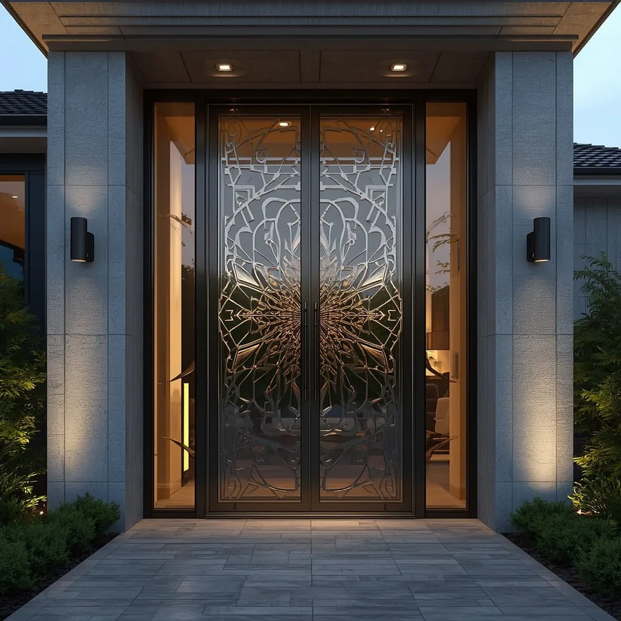 Cast Aluminum & Wrought Iron Doors AI Photo 5