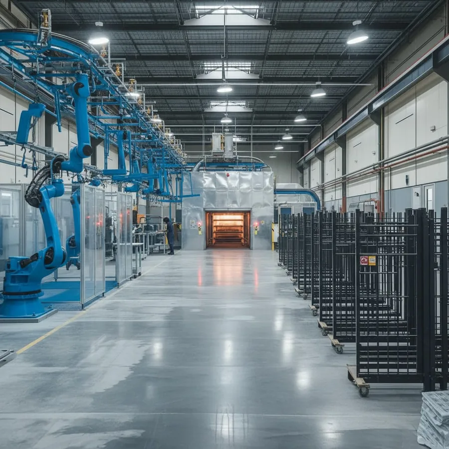 State-of-the-Art Powder Coating Plant AI Photo 3