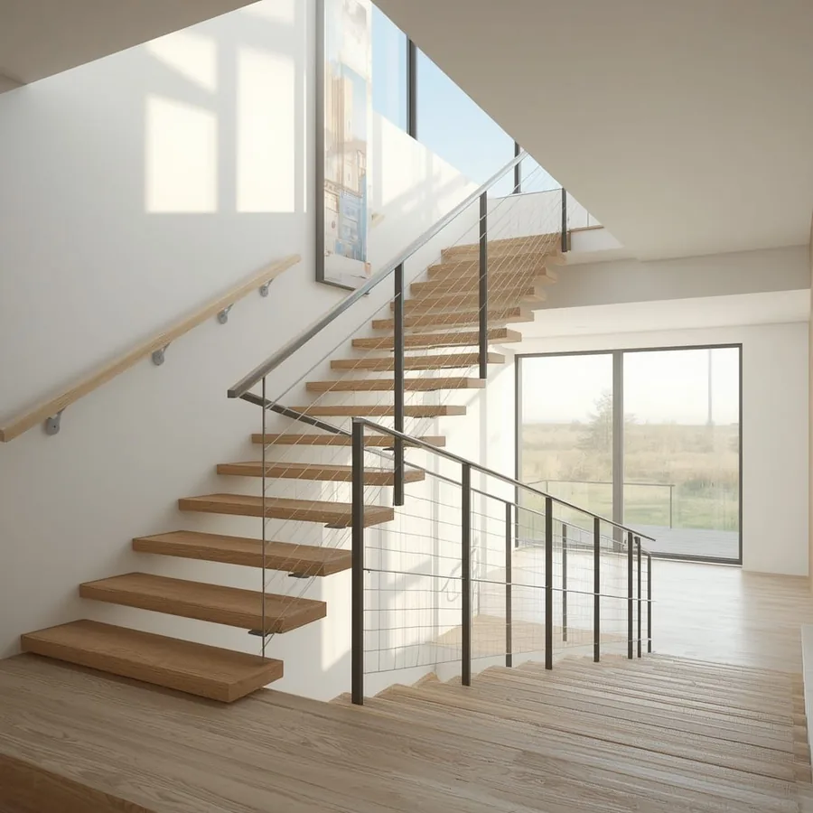 Staircases & Stainless Steel Handrails AI Photo 2